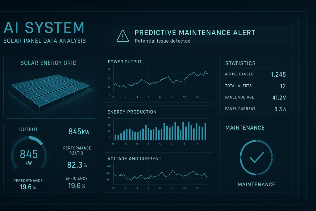 Artificial intelligence solar energy management systems